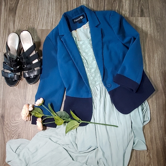 LAST CHANCE Altar'd State Mint Lace Maxi Side Slit Dress - Picture 8 of 8